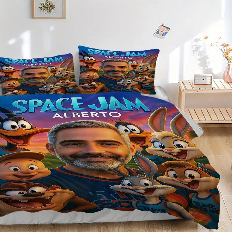 Space Jam Alberto Print 3Pcs Bedding Setduvet Cover With 2 Bedropillowcase Home Birthday Gift