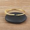 Nidin Light Luxury Simple Circles Connection Zircon Bracelet For Women Opening Bangles Wedding Jewelry Party Gift