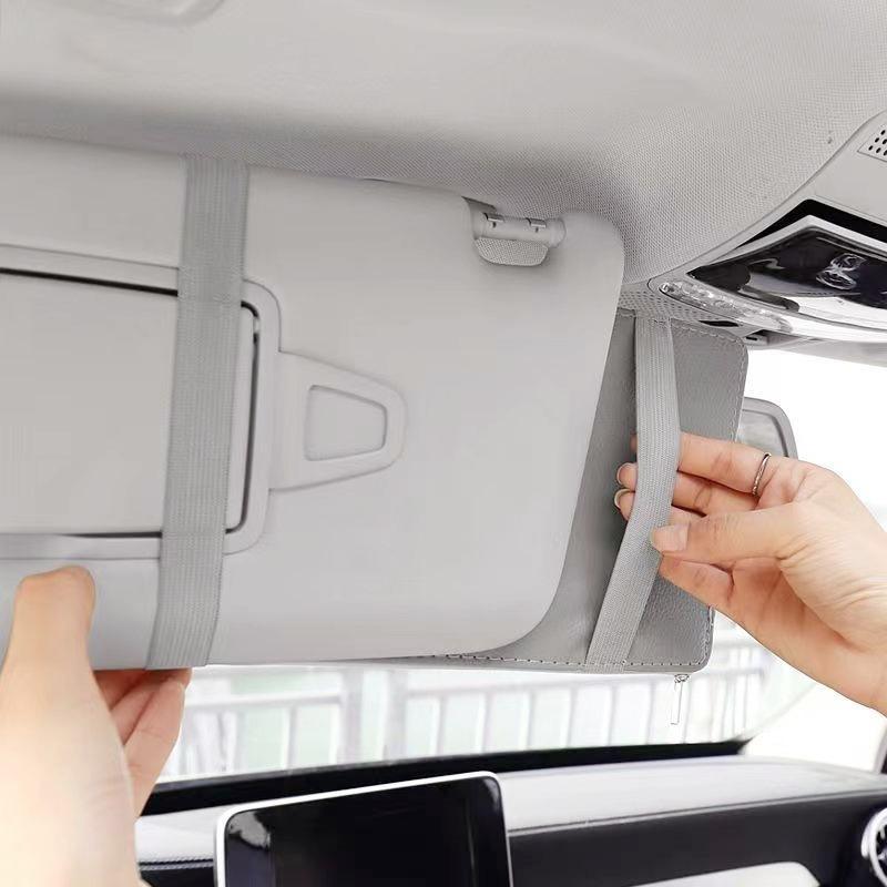 For BMW E87 For BMW Car Sun Visor Bill Pen Business Card Holder Storage Box Sunglasses Clip Stowing Tidying Multifunctional Car Accessories