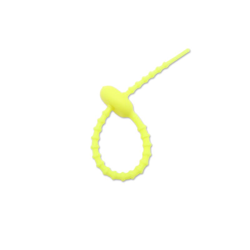 Multicolor TPR Silicone Zip Ties: Elastic Self-Locking, Reusable Cable Organizers & Keychain Pendants.