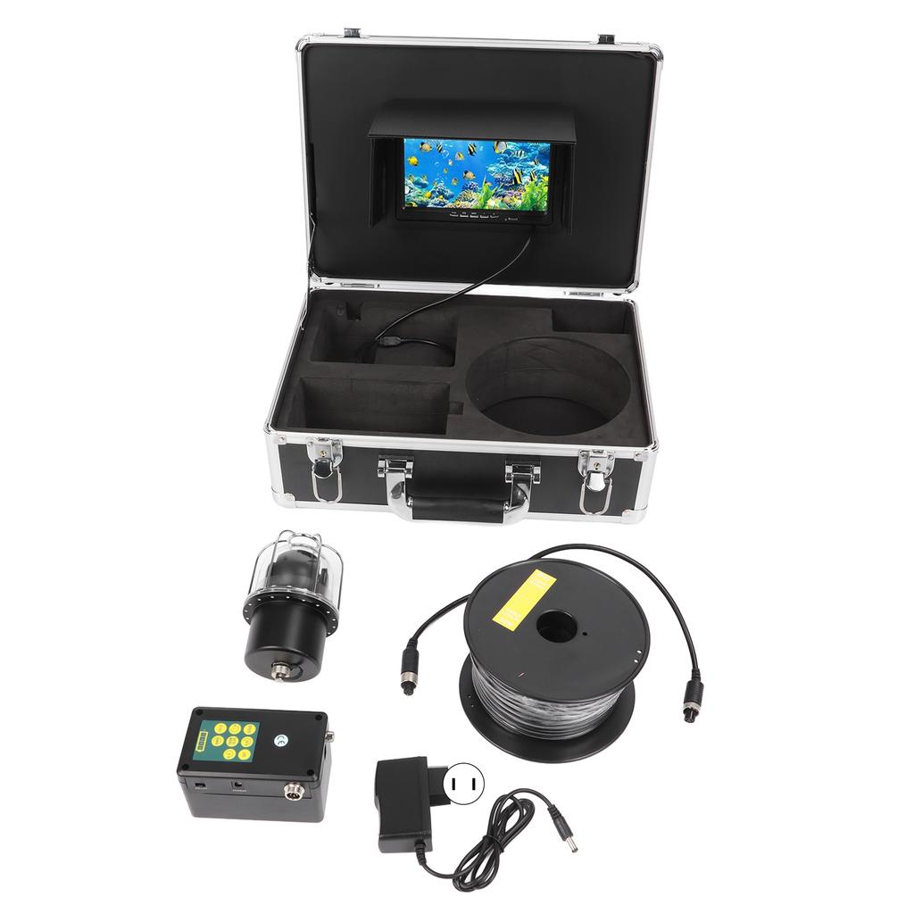 7inch Underwater Fishing Camera IP68 Waterproof Rotate 360 Degrees High Definition 20 LED Portable Fish