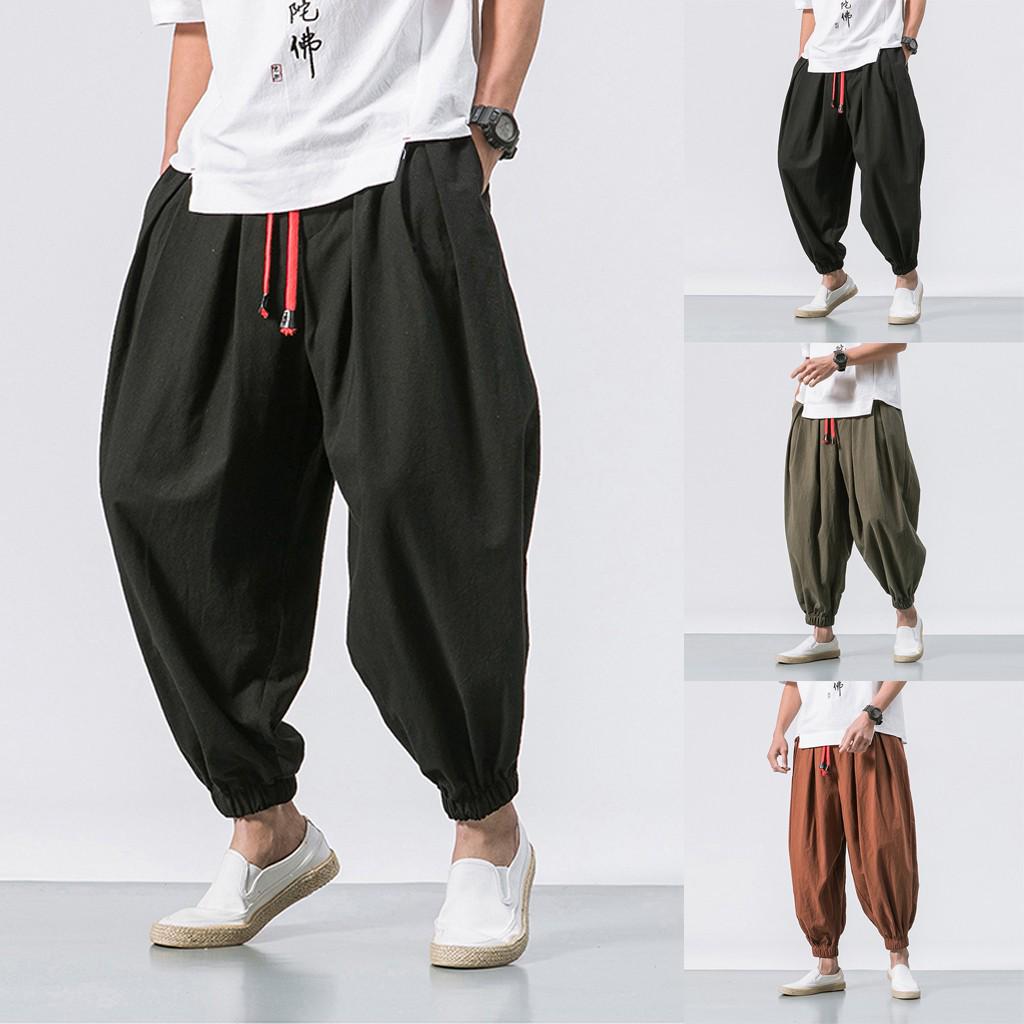Men's Summer Loose Wide Leg Pants Fashionable and Comfortable Trousers