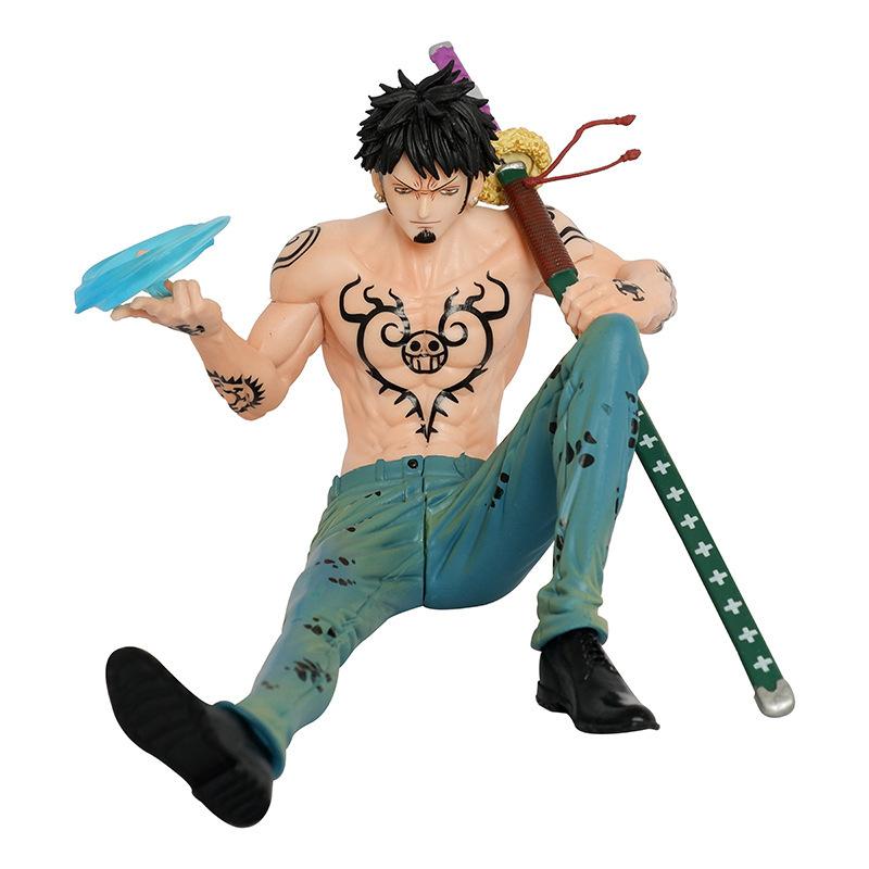 Аниме фигурка One Piece в сидячей позе Трафальгар Ло Операционная комната Фигурки Экшн ПВХ Модель Коллекция Украшение Игрушки Подарок