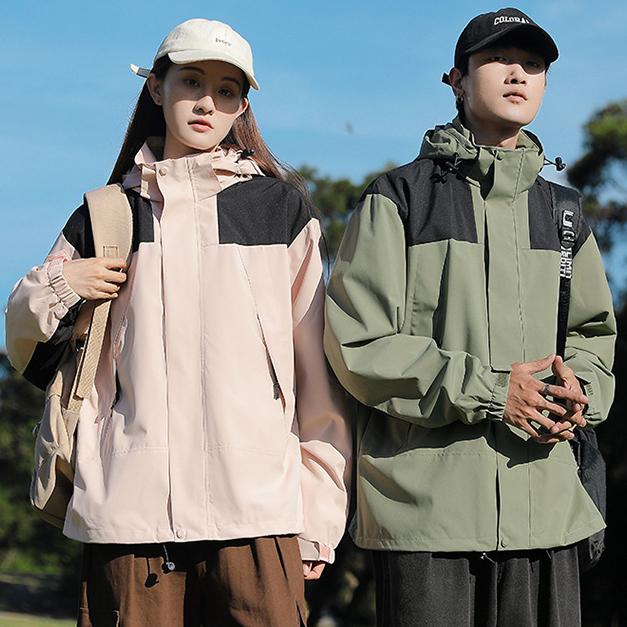 Мужская ветрозащитная куртка с капюшоном для пары, спортивная куртка, уличный водонепроницаемый повседневный штурмовой костюм