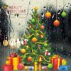 1/2Pcs/set DIY Santa Claus Stickers PVC Window Glass Decal Xmas Tree Wall Stickers  Living Room
