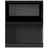 Wood burning steel stove KRATKI KARI 95 Ø 180 14 kW recess for wood black thermotec self closing door