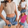 Summer Hollowed-out Crop Top for Vacation Women's Wear