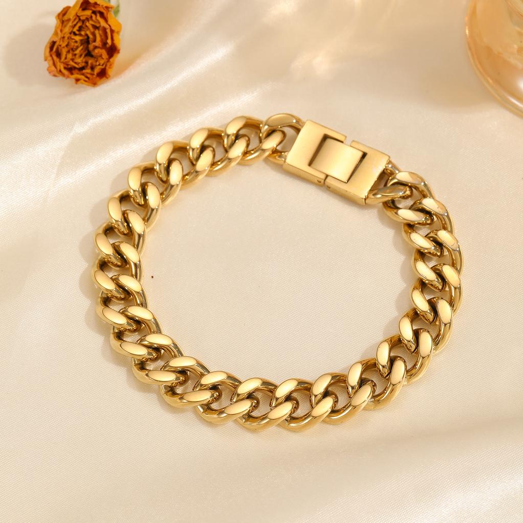 Cuban Chain Trendy Brand Hip-hop Buckle Men's Bracelet