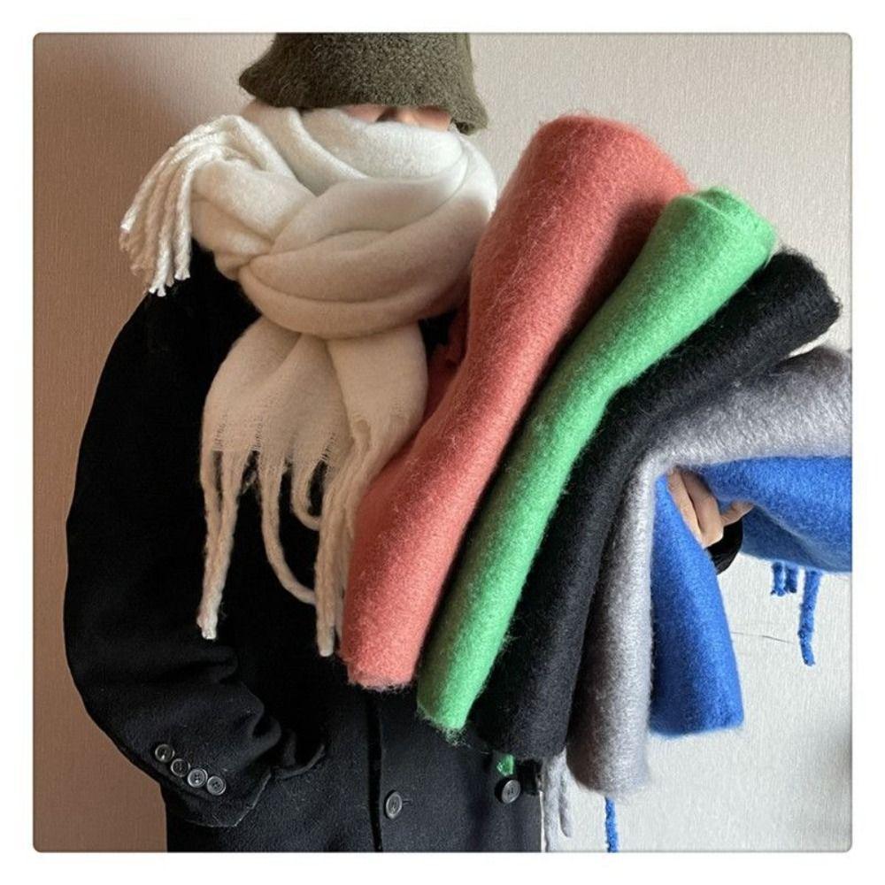 Soft Long Tassel Scarves Warm Fringed Shawls Wrap Winter Cashmere Scarf  Girls