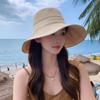 New Hat Women's Summer Travel Sun Hat Big Edge Bucket Hat Bow Sunscreen Sun Hat Foldable