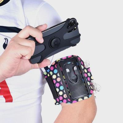 Съемная вращающаяся спортивная повязка на руку с лайкровым рукавом для бега и езды на велосипеде - размер S