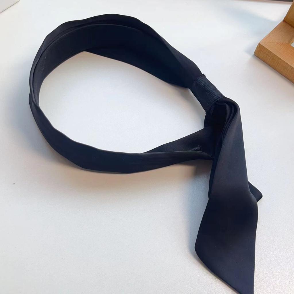 Свежий летний двусторонний маленький шарф-повязка на голову, завязанная резинкой для волос, шейный ободок со струящейся лентой, маленькая сумка-повязка на голову с украшением в виде шарфа, зажим для повязки на голову
