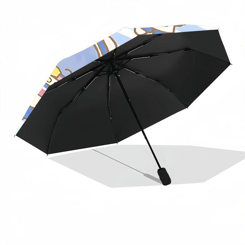 1pc Hello Kitty Sailor Set with Lifebuoy & Anchor Automatic Opening/Closing Umbrella with Foldable Design - Nautical Theme Umbrella for Fans, Traveler