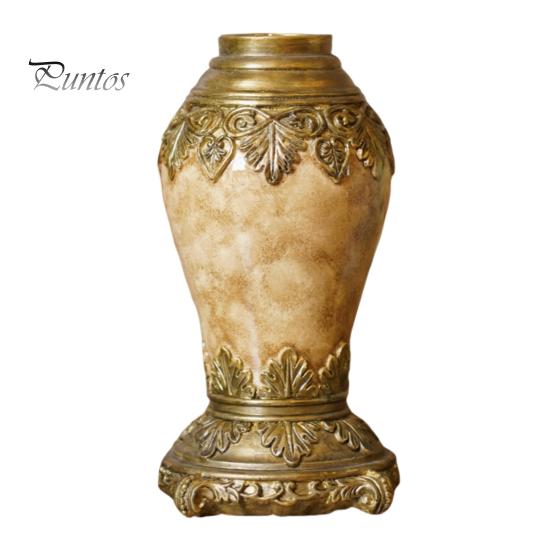 Европейская винтажная резная ваза для цветов из смолы, держатель для цветочных растений, контейнер для домашнего офиса, центральный элемент, декоративная ваза, орнамент