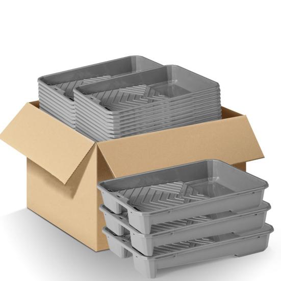 Пластиковый лоток для краски с вкладышами для поддона краски, большой емкости, многоразовый, легко моющийся, набор вкладышей для поддона для валика