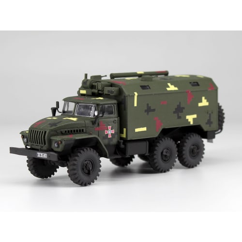ICM 1/72 Scale Ukraine URAL-43203 Military Box Truck Plastic Model Kit 72709