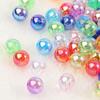 4 мм, 6 мм, 8 мм, 10 мм AB разноцветные круглые акриловые бусины, свободные бусины-разделители для изготовления ювелирных изделий, ручная работа, сделай сам, ремесло