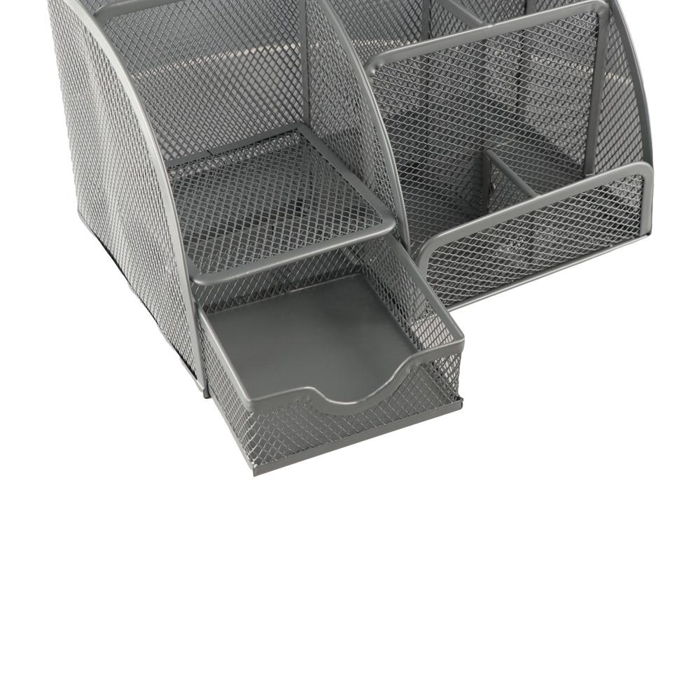 Metal Mesh Multi Grid Pen Holder Creative Sundries Storage Box  School Office