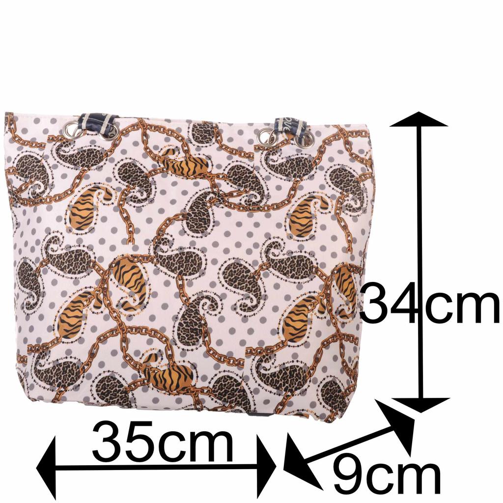 Strandtasche mit Reißverschluss – Animal Print Beach Bag