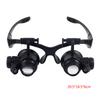 Magnification Lenses Wear Double Glasses Led Repair Eyeglasses Type Headwear Magnifier With 2 LED 6 Interchangeable Lens