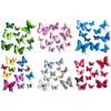 Pack of 24 Colorful Butterfly Cake Topper Accessories Cake Decoration Cake Insert for Birthday Party Decors