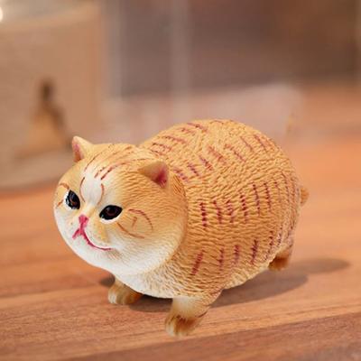 Миниатюрная фигурка котенка из ПВХ, имитация кошки, статуэтка, скульптура, развивающая игрушка-животное, украшение для рабочего стола, подарок для любителей кошек.