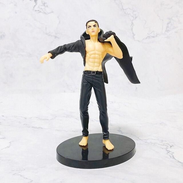 18cm Attack on Titan Eren Jaeger Anime Figure Shingeki No Kyojin Levi Ackerman Action Figure The Armored Titan Figurine Doll Toy