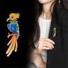 Fashionable Sophisticated Parrot Brooch Versatile Jewelry Accessory Portable for Apparel and Headwear Daily Use Items