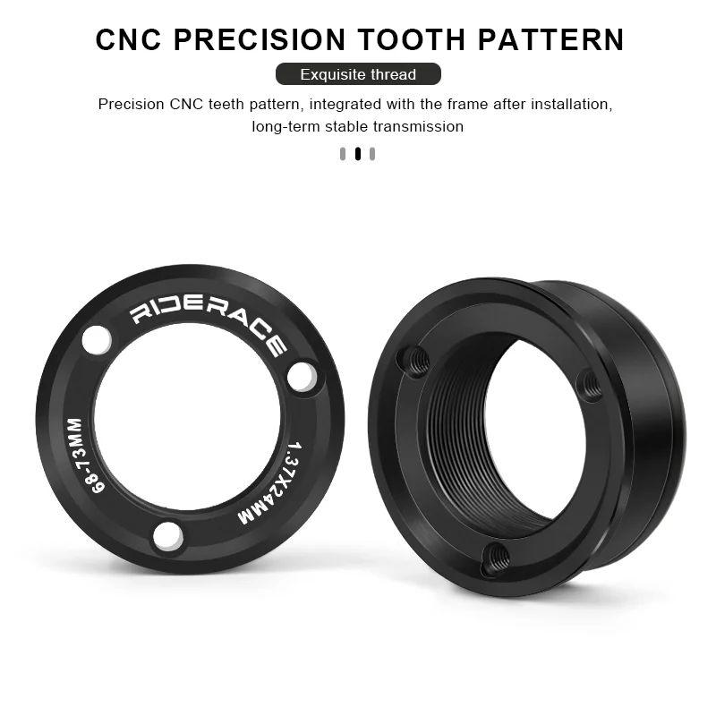 Комплект для переоборудования каретки велосипеда RIDERACE с американского на европейский размер 24 мм BB BB68/73, адаптер для шатунов велосипеда BMX, черный