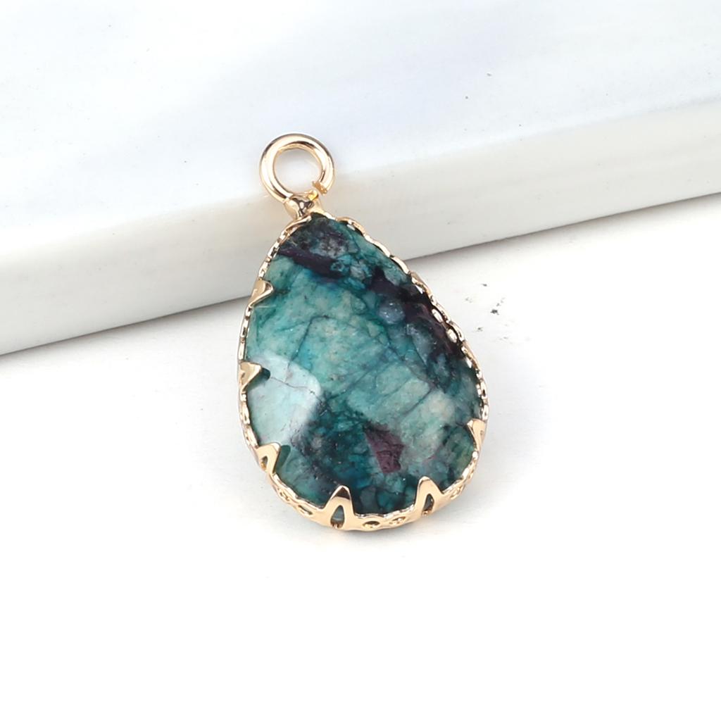 2 шт., небольшой кулон из натурального камня, граненый кулон в форме капли для изготовления ювелирных изделий, ожерелье, серьги, аксессуар для браслета