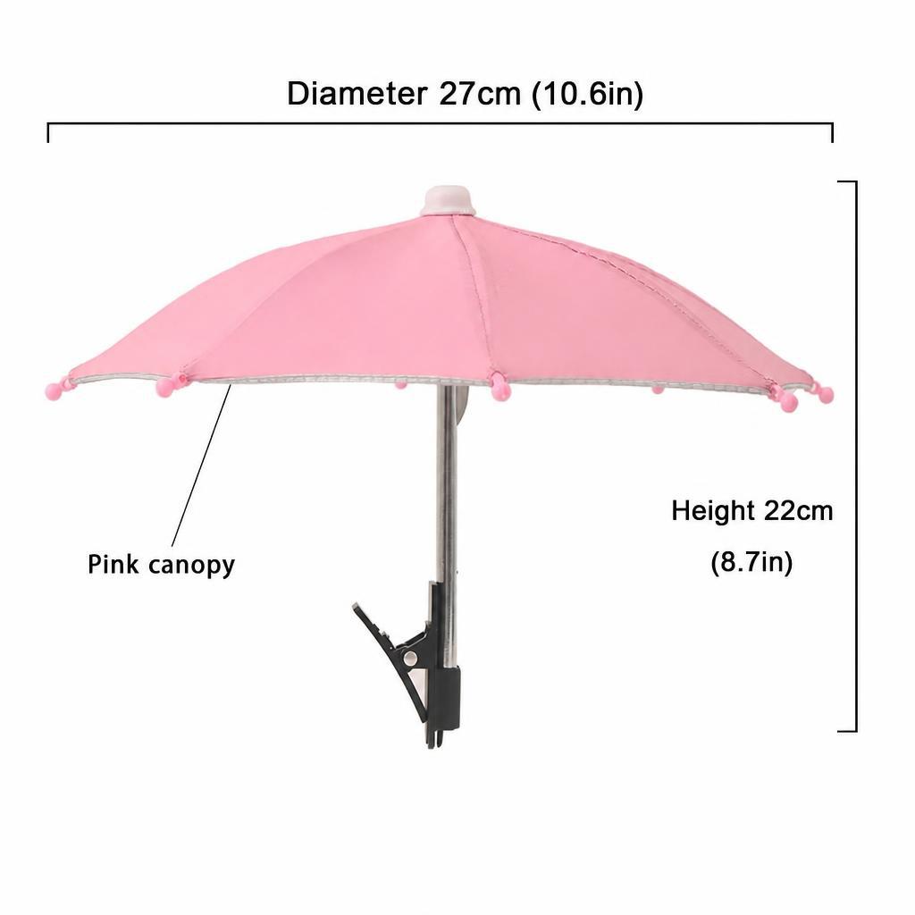 Mini handless umbrella Car mobile phone parasol Cute toy umbrella with its own clip Advertising logo customization