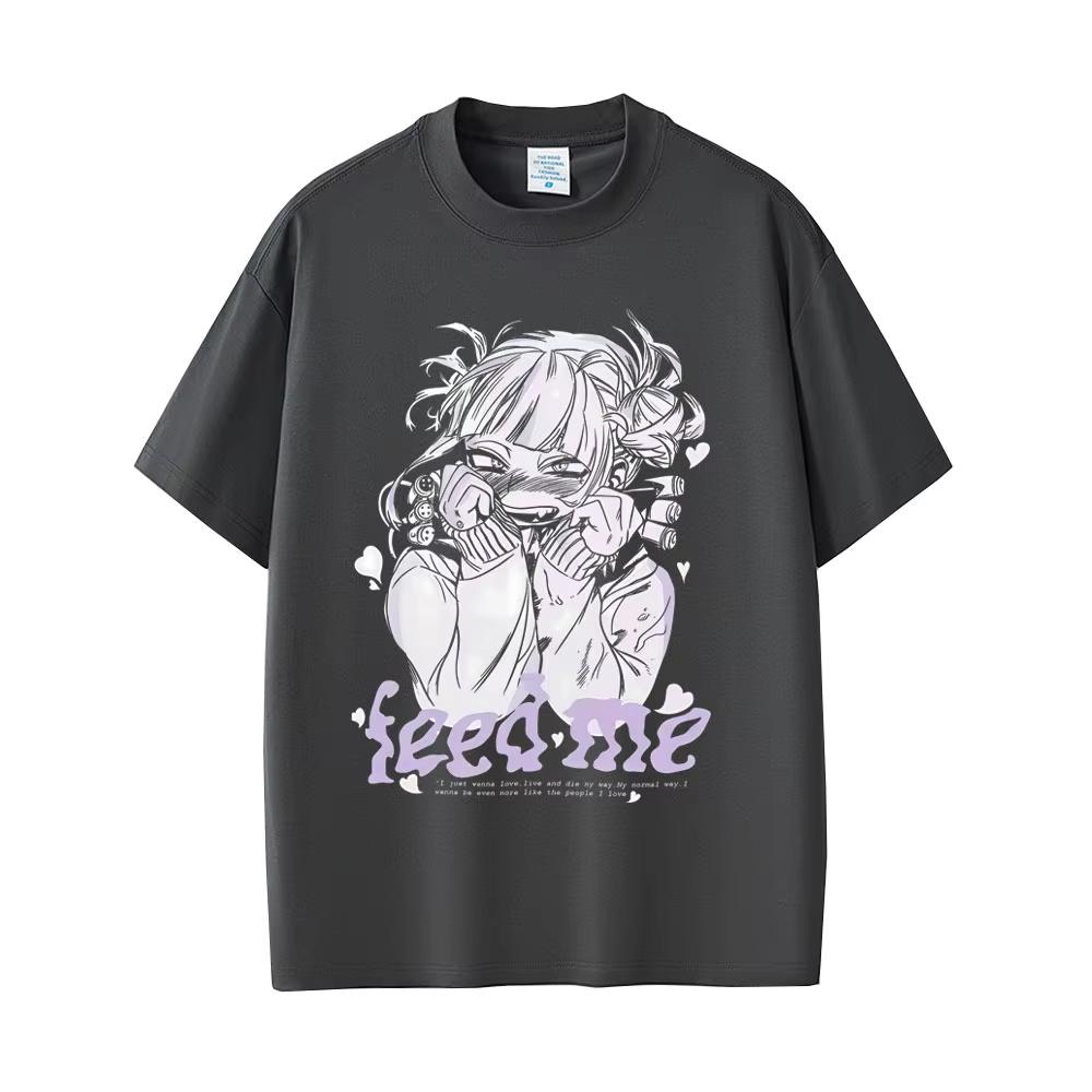 Anime My Hero Academia Tshirt Cute Sexy Toga Himiko Graphic Tshirts Unisex Women Cartoon Unisexga pure cotton Short Sleeve T Shirts