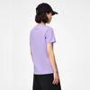 Футболка с вышитым принтом Li Ning, с круглым вырезом и коротким рукавом, женская, розово-фиолетовая, AHST236-1