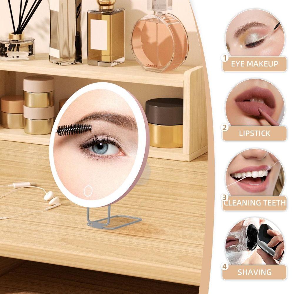 30X Makeup Magnifying Mirror Round Vanity Mirror Portable Travel Magnified Mirror  Desktop