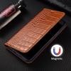 Чехол-книжка для SAMSUNG Galaxy A54 A34 A24 A14 4G 5G с рисунком под крокодила, магнитная крышка, роскошный кошелек из натуральной коровьей кожи