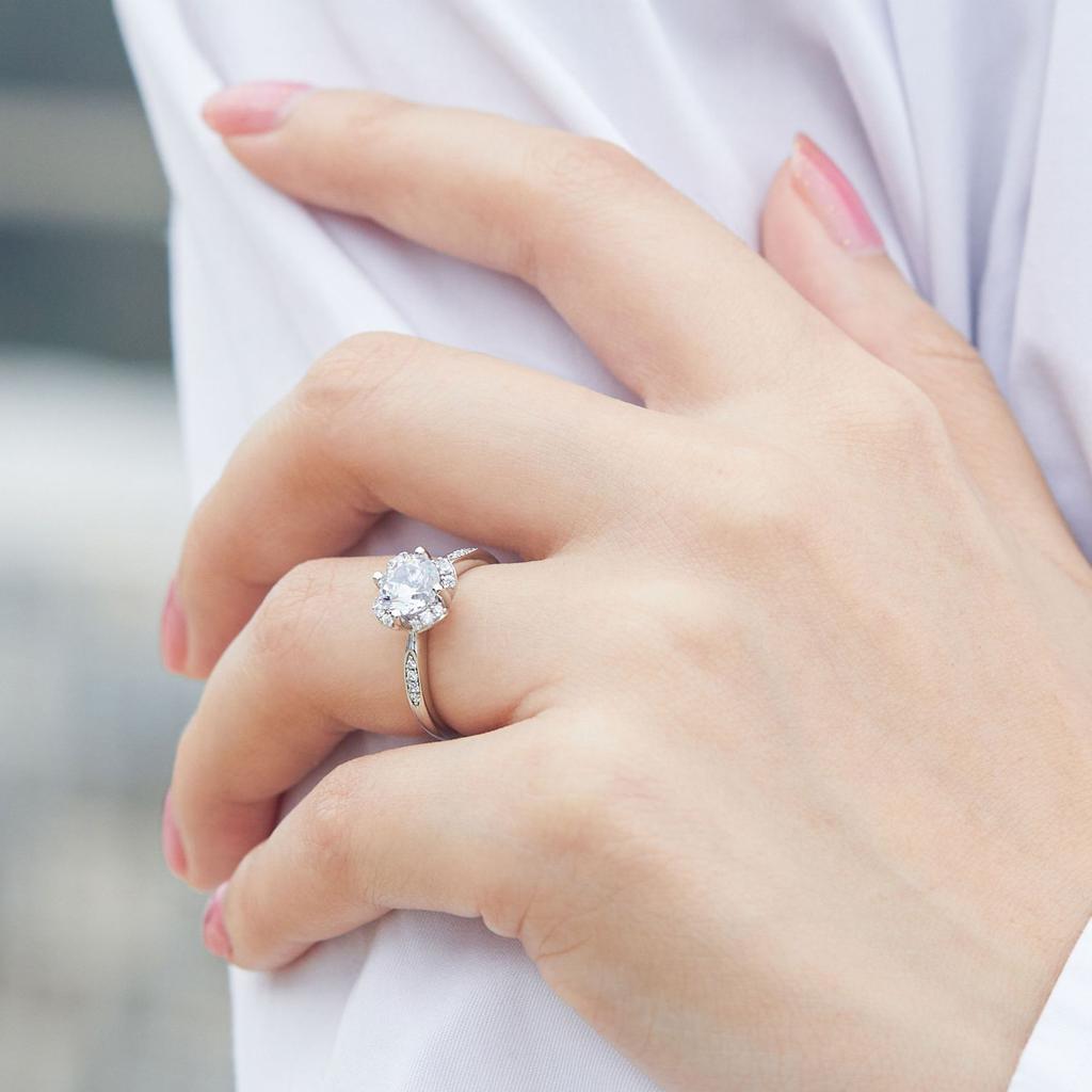 Классическое кольцо Lindon из стерлингового серебра 925 пробы с цирконом, женские ювелирные изделия, свадебный подарок для вечеринки