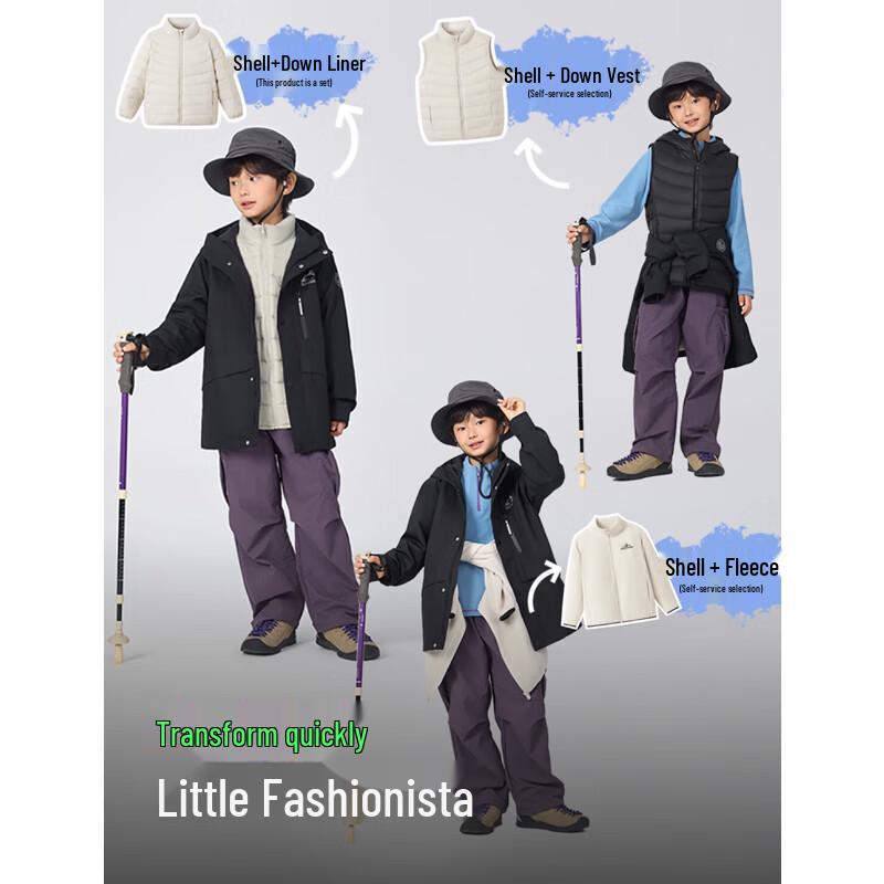 BOSIDENG Kids' 3-in-1 Down Jacket T250131340