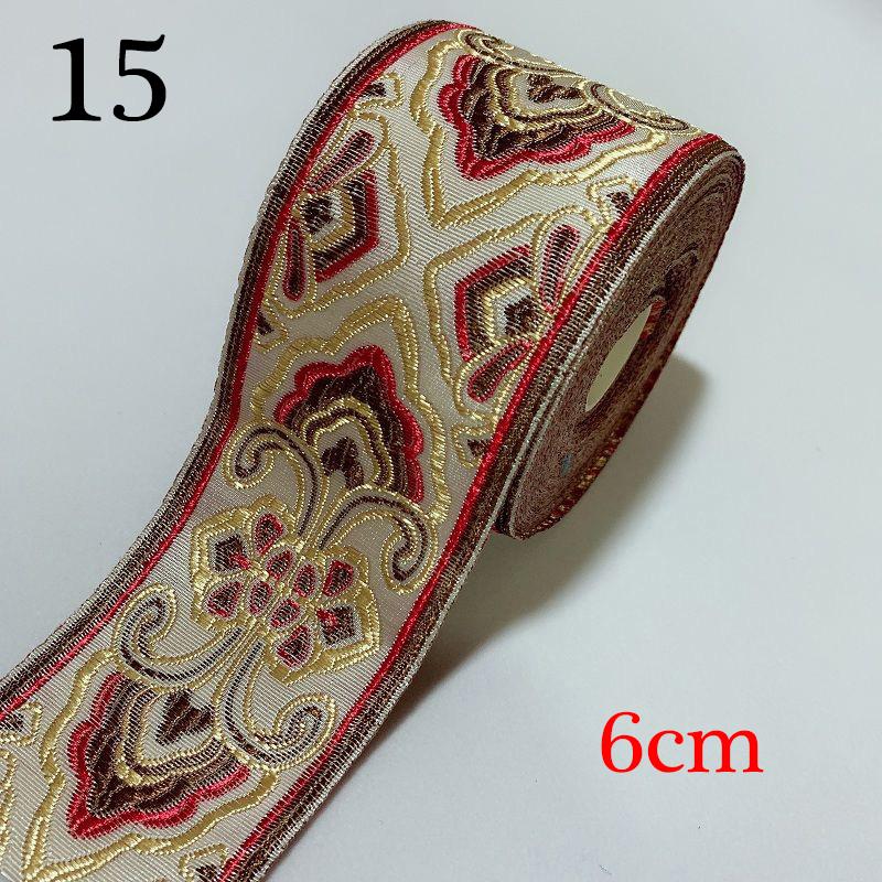 1 Meters Sewing Fabric Jacquard Ribbons Floral Embroidered Straps Woven Lace Trim Stylish