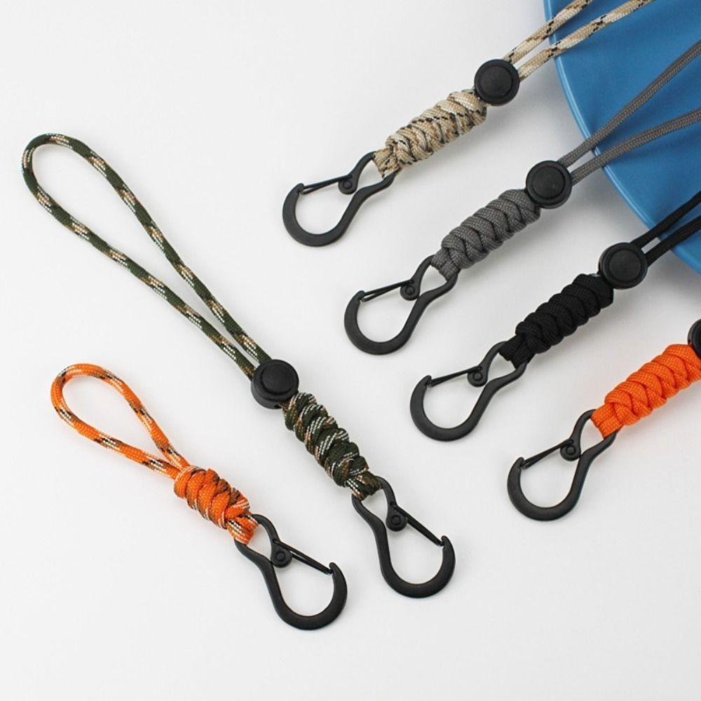 Multifunctional Paracord Lanyard High Strength Parachute Cord Carabiner Paracord Keychain Hiking