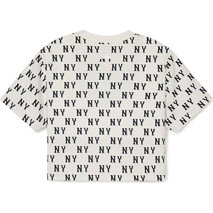 New MLB New York Yankees T Shirt Women's Cream 3FTSM1843-50CRS