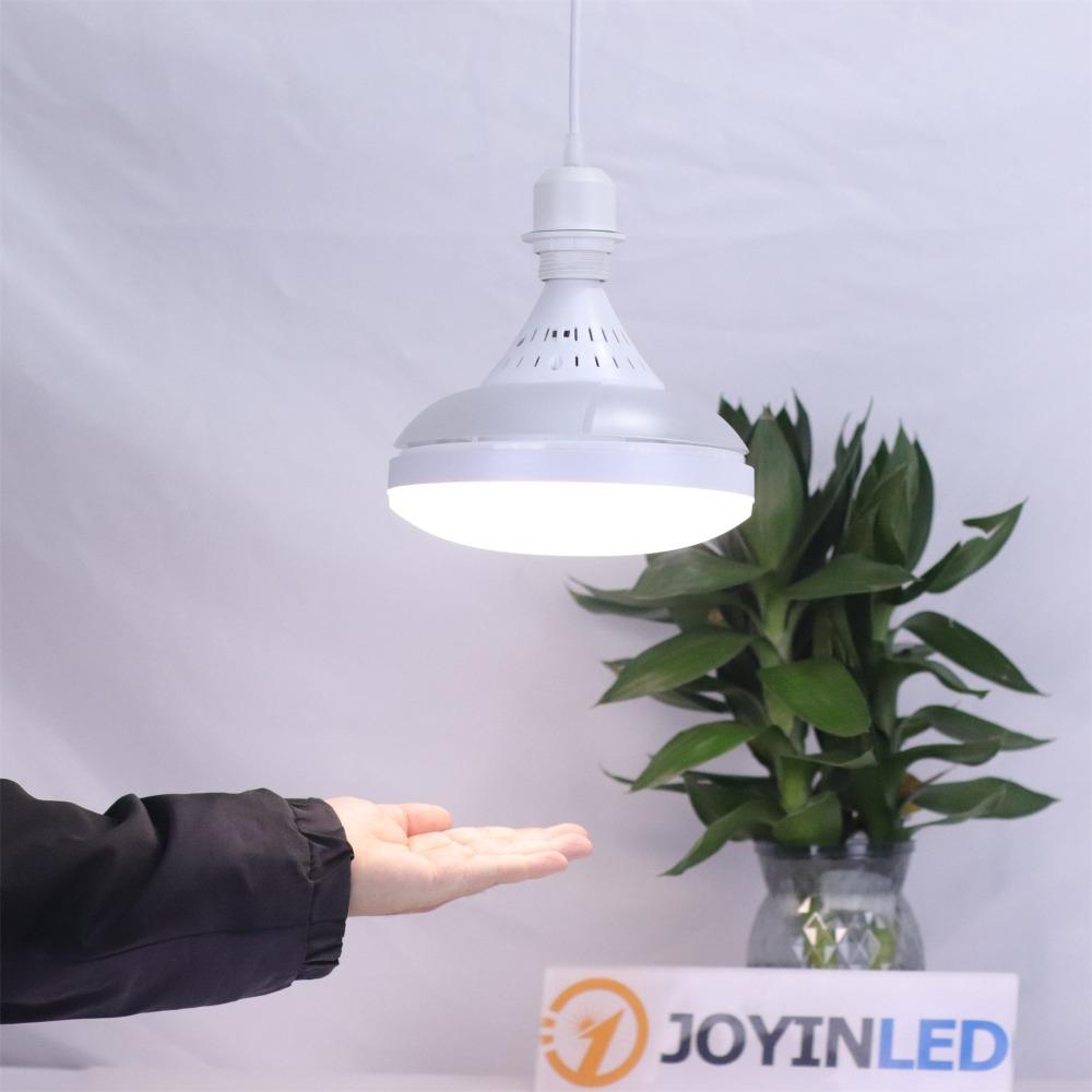 JOYINLED Высококачественные потолочные вентиляторы со светильником, вентилятор с пультом дистанционного управления, цоколь E27, регулируемая яркость, 3 скорости/цвета света
