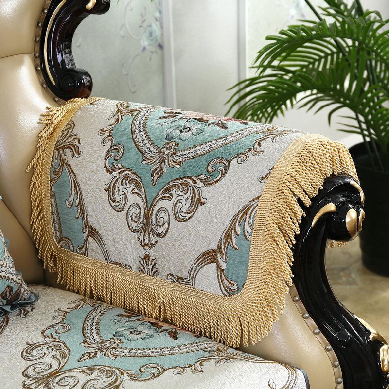 Полотенце для дивана с кружевным подолом, европейская классическая вышитая подушка для дивана, наволочка, противоскользящая износостойкая крышка для дивана, заднее полотенце
