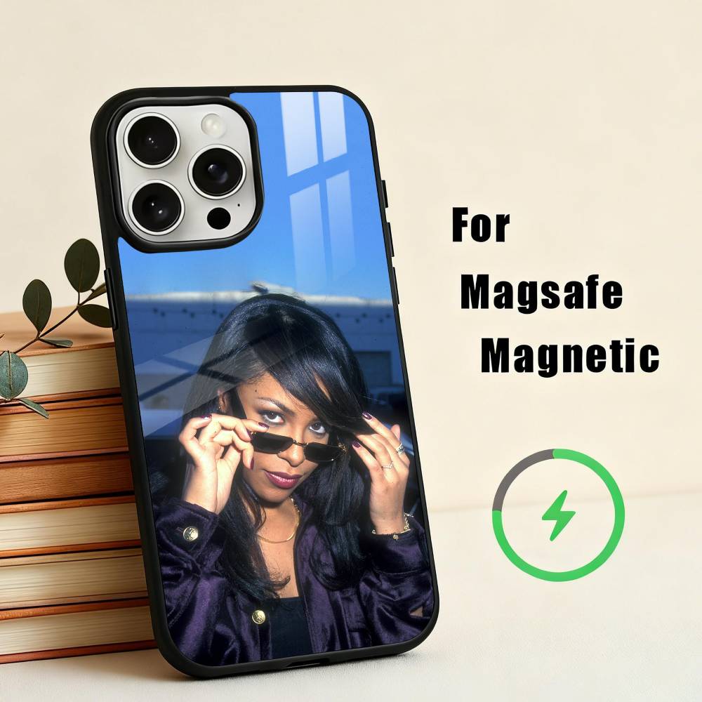Чехол для телефона A-A-AaliyahS H-hip pop для iPhone 17, 16, 15, 14, 13, 12, 11 Plus, Pro Max Магнитный для Magsafe Беспроводная зарядка