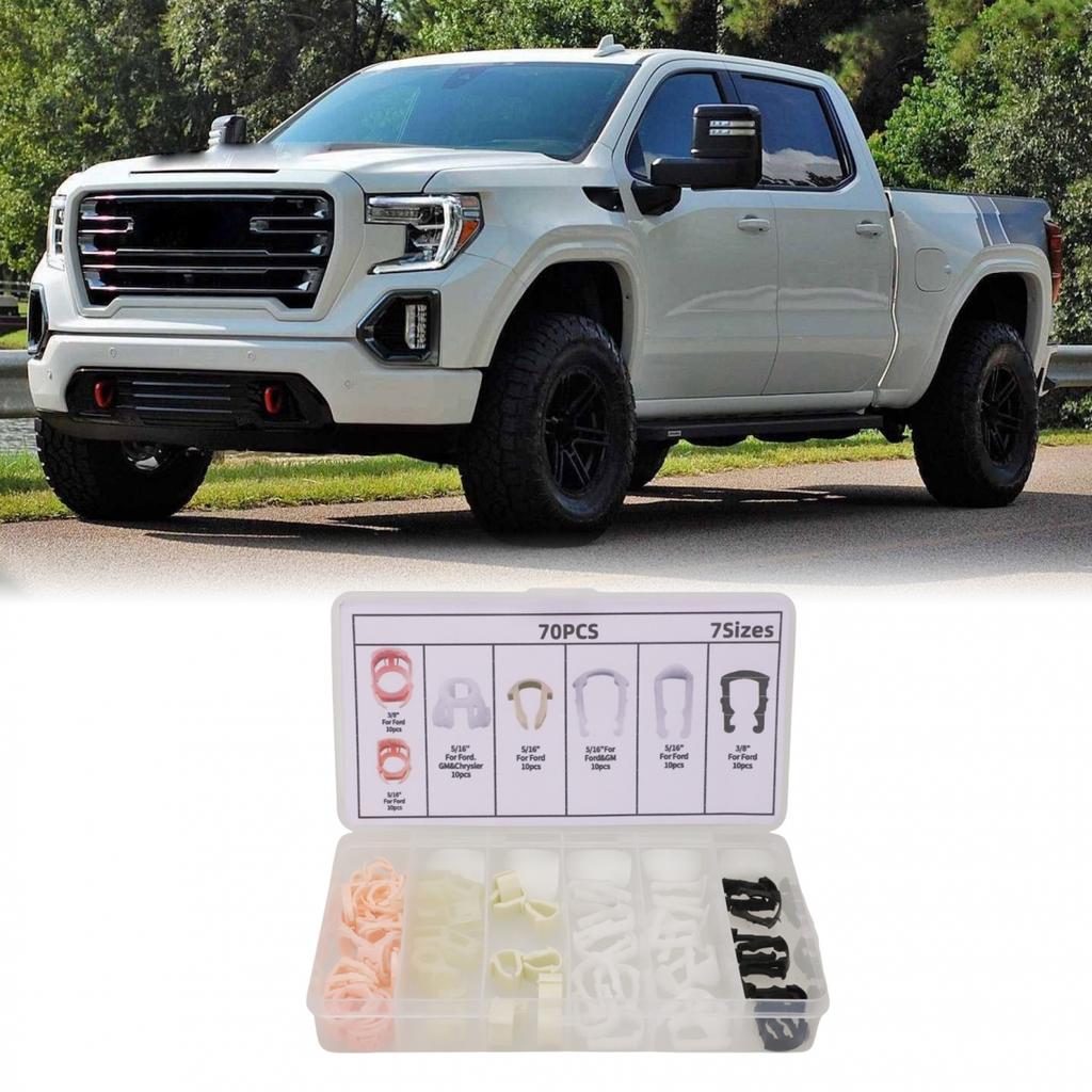Convenient Assortment of Fuel Line Retainer Clips for Ford Cars 70 Clips