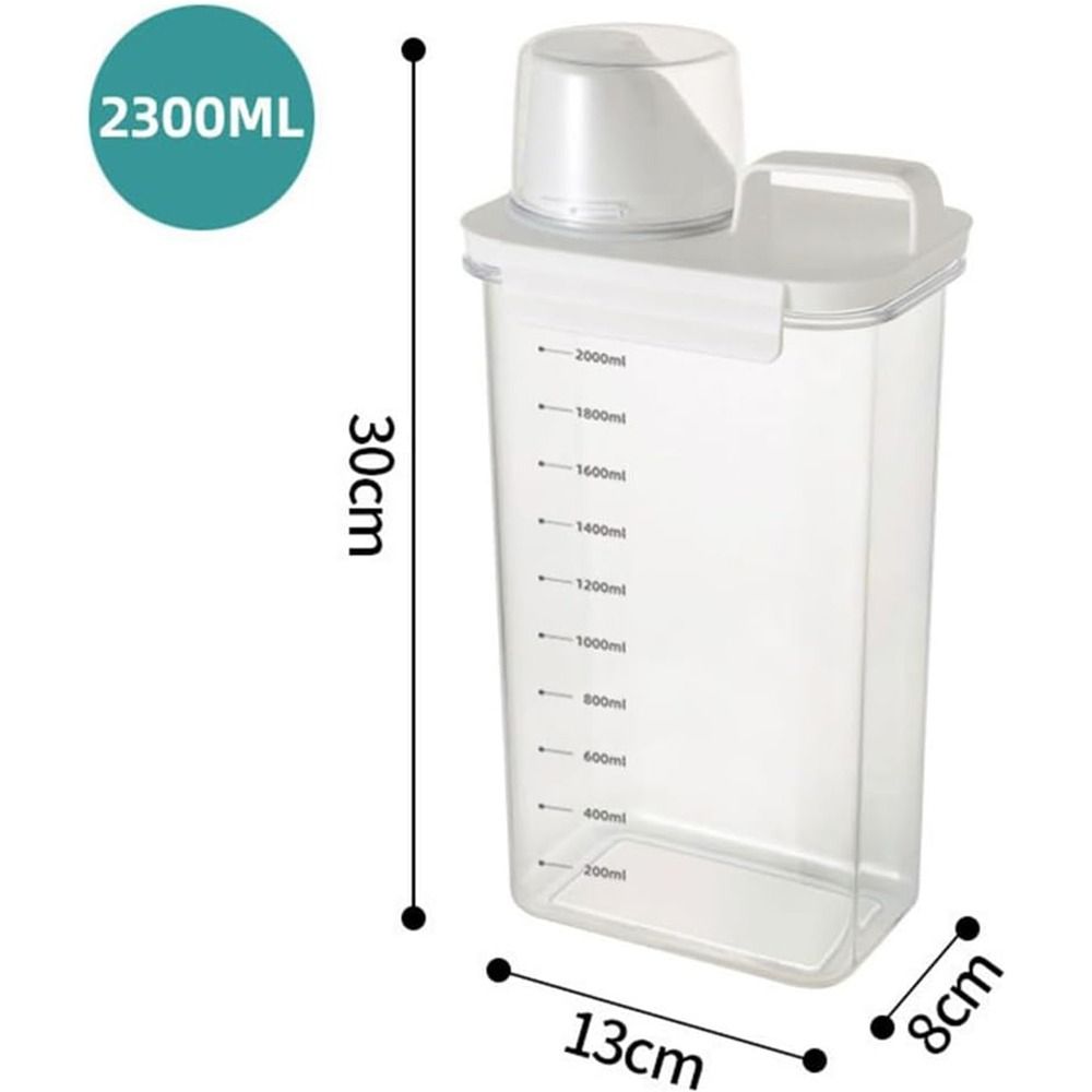 Plastic Washing Powder Dispenser Airtight Laundry Detergent Storage Box Laundry Room Accessories