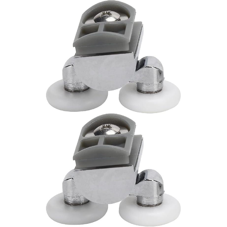 23 мм ролики для душевой двери премиум-класса, подвесной шкив с гладкими нейлоновыми колесами, подходит для стекла толщиной 4-8 мм, прочная конструкция из нержавеющей стали