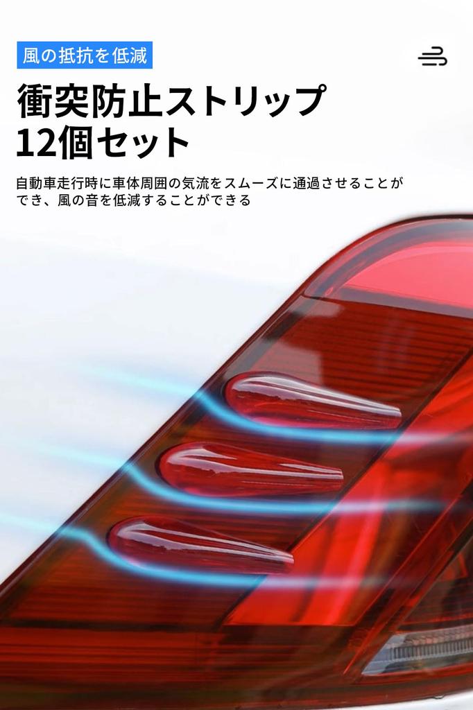 Vortex Generator 12pcs Noise Reduction Anti-collision Easy Install Car Exterior Car Accessories Car Trim Protection Transparent