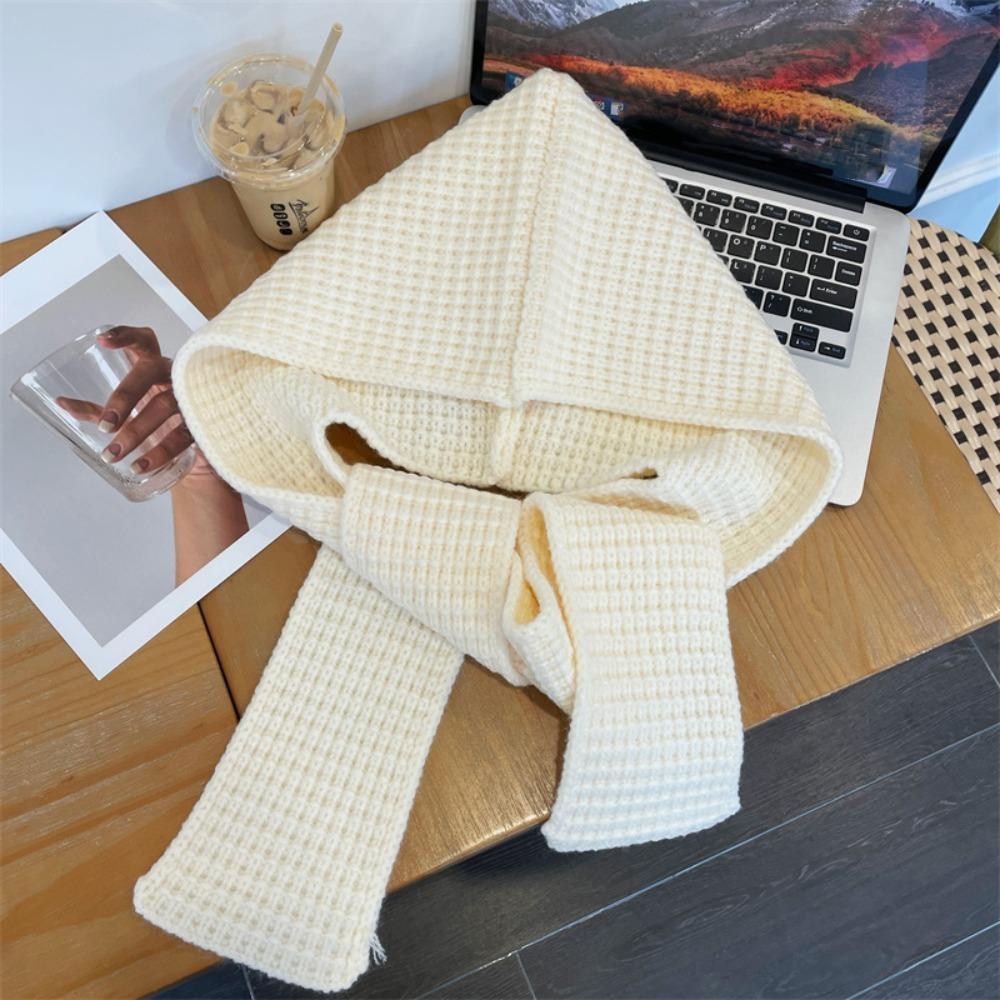 Triangular Knitted Hooded Caps Acrylic Fibres Winter Neckerchief Hat  School