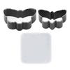 2 Pcs Butterfly Leather Cutting Die Alloy Steel Leather EVA Fabric Paper Rubber Silicone Die Cutter