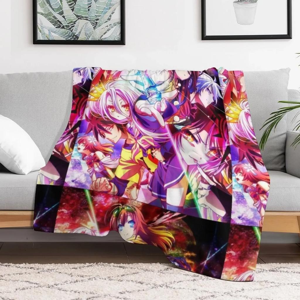 Аниме No Game No Life Плед-мешок для сна тяжелый для сна Фланелевая ткань Самые мягкие одеяла